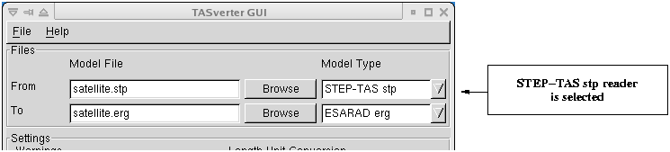 Activation of STEP-TAS Part 21 reader via the GUI